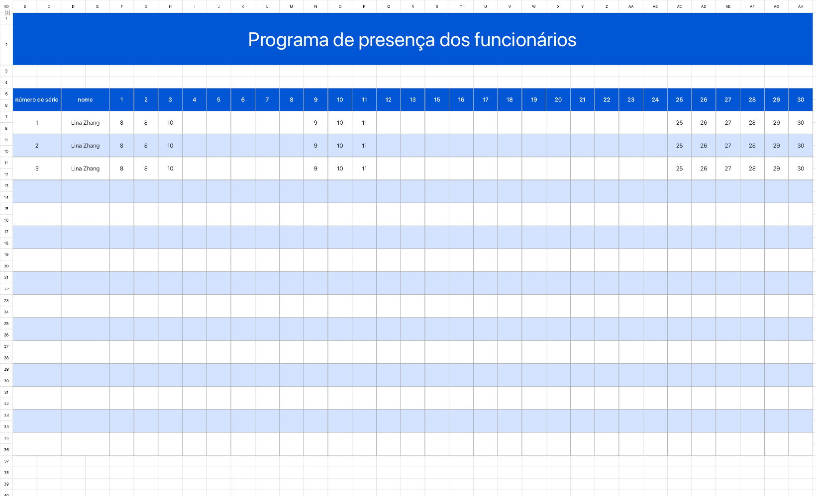 Lista de presença do funcionário3
